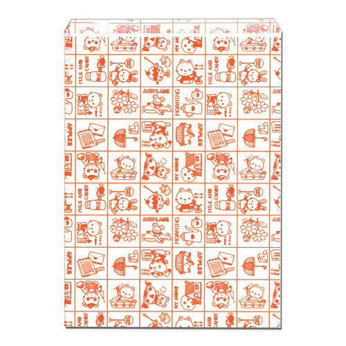 ラッピング 袋 平袋ファンシー赤200枚 （4）215×290mm ササガワ