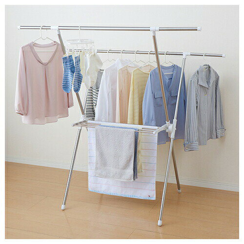 神栄ホームクリエイト(旧新協和) バルコニー物干金物(縦収納・ポール型) 560mm SK-560TSLP-WC ホワイトクリーム【1本】