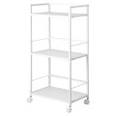 家具 収納 ワゴン シンプル ホワイト デスクワゴン3段 アスカ