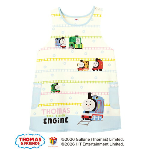 きかんしゃトーマス×つむぱぱレールボーダーエプロン 増見哲