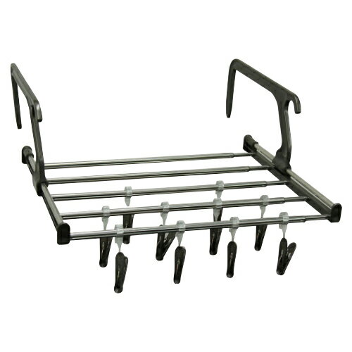 物干し 洗濯ばさみ シンプル ブラック LK486伸縮ランドリーピンチ付20個 アイセン