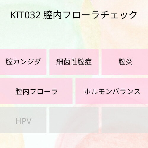 【送料無料】KIT032 アイラボの「膣内フローラチェック」【あす楽対応】　検査項目：膣内フローラバランス・膣炎・カ…