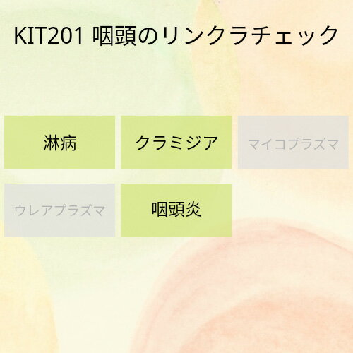 【送料無料】KIT201アイラボの「咽頭のリンクラチェック」【あす楽対応】検査項目：淋病、クラミジア、咽頭炎