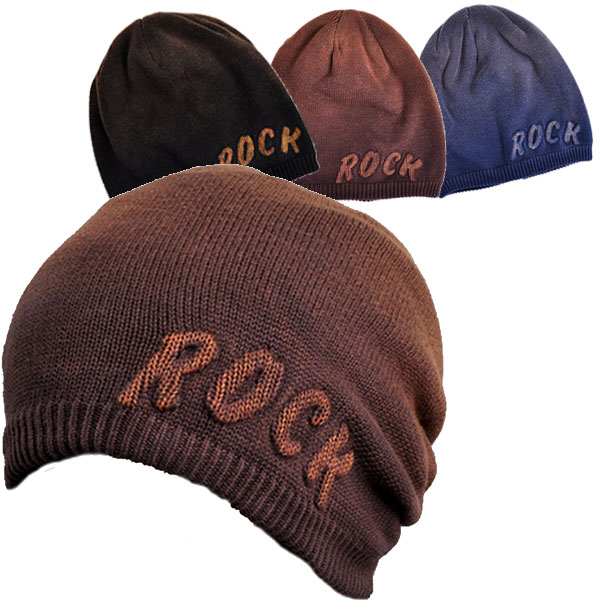 ニットキャップ ニット帽 ニット 帽子 ワッチキャップ ビンテージ 厚手 Rock ビーニー メンズ(男性用) レディース(女性用) 秋 冬 KNIT CAP 4156