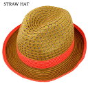 中折れ 麦わら帽子 ストローハット 折りたたみ 帽子 UVカット 日よけ帽子 メンズ レディース 夏 STRAW HAT 6552