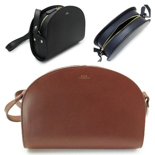 A.P.C. APC アーペーセー ショルダーバッグ レディース DEMI LUNE PXAWV F61048 デミ ルーン クロスボディバッグ ハーフムーン 半月型 スムースレザー