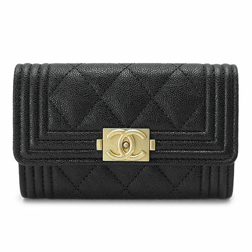 シャネル カードケース レディース A80603 BKGD CHANEL 名刺入れ BOY CHANEL ボーイシャネル キルティング レザー ブラック 黒のサムネイル