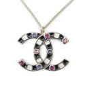 【訳あり】 シャネル ネックレス ペンダント レディース A58694 Y47190 Z5833 アクセサリー ココマーク CCマーク マルチカラー ゴールド ...