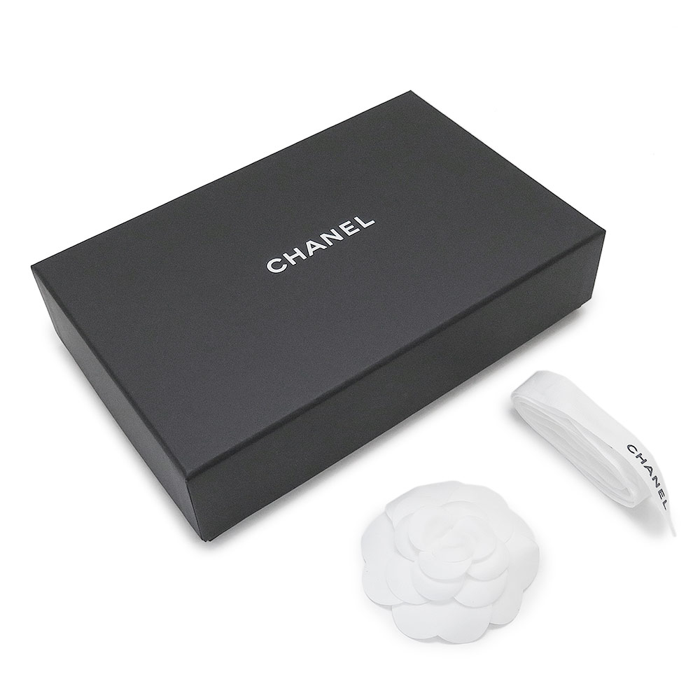 シャネル CHANEL ブランド箱 リボン カメリア セット ギフト プレゼント 財布・小物用 21.5×14×5cm ブラック 黒 【ブランド付属品】