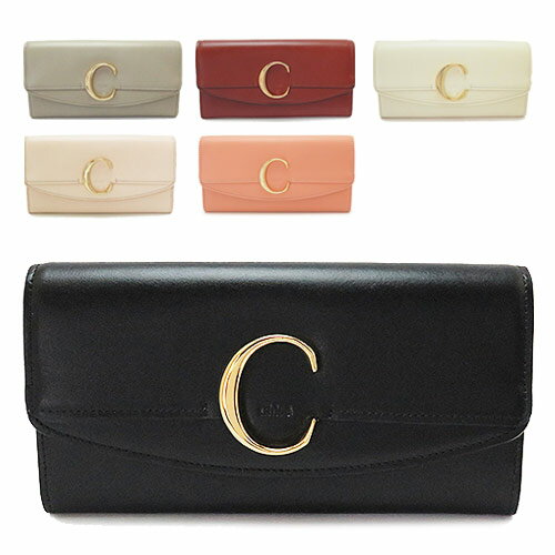 クロエ 長財布 レディース CHC21SP055E01 CHC19SP055A37 財布 二つ折りフラップ クロエC クロエシー レザー Chloe C