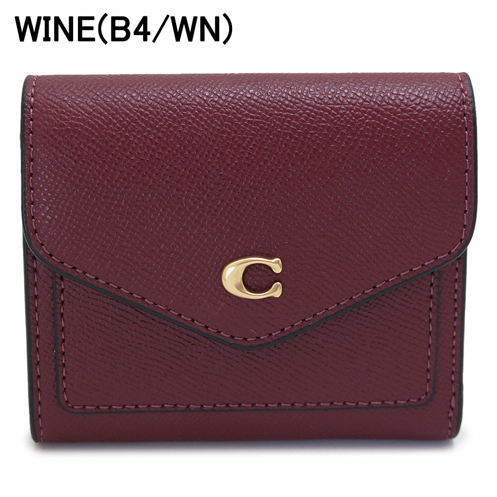 新品 COACH コーチ 折り財布 2つ折り財布 トゥルーレッド レディース