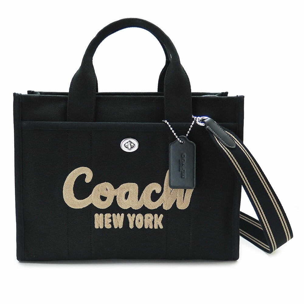 乐天商城 - コーチ COACH トートバッグ レディース カーゴトート CP158 LHBLK ハンドバッグ ショルダーバッグ ロゴ A4サイズ収納可 ブラック 黒
