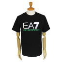 エンポリオ アルマーニ Tシャツ 半袖 メンズ 3LPT36 PJ5MZ 1200 ファンダメンタル スポーティ EA7ロゴ レギュラーフィット クルーネック ブラック 黒 EMPORIO ARMANI