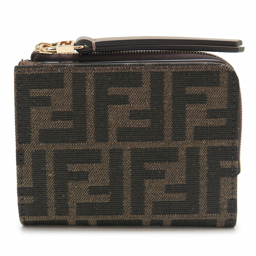 Rakuten - フェンディ FENDI 折財布 レディース スリム バゲット 8M0519 A98P F0A6E 二つ折り財布 コンパクト財布 FFジャカード ブラウン タバコ＋ダークブラウン