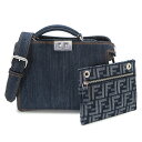フェンディ ハンドバッグ メンズ ピーカブー アイシーユー スモール 7VA530 AMA5 F1KAA ショルダーバッグ FFロゴ デニム ブルー FENDI...