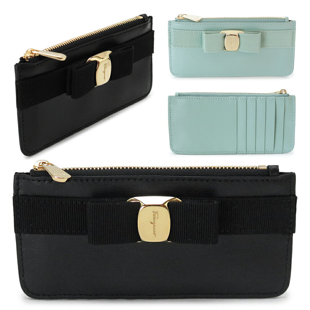 フェラガモ コインケース レディース 22E010 小銭入れ カードケース ヴァラ・リボン レザー Salvatore Ferragamoのサムネイル