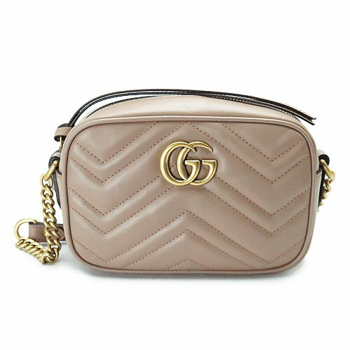 グッチ ショルダーバッグ レディース 448065 DTD1T 5729 GGマーモント レザー ベージュ GUCCI GG MARMONT