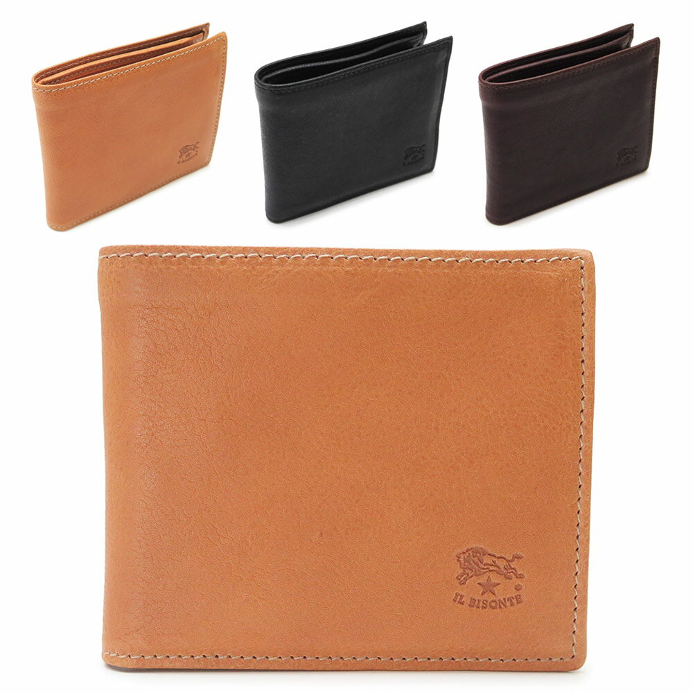 Rakuten - イルビゾンテ IL BISONTE 折財布 メンズ SBW007 PO0001 二つ折り財布 コンパクト財布 レザー