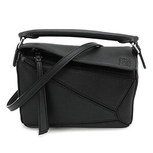 ロエベ ショルダーバッグ レディース 322.30.U95 1100 パズルバッグ ミニ レザー ブラック 黒 LOEWE PUZZLE MINI BAG 322 30 U95