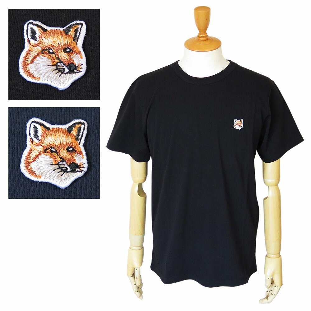 メゾンキツネ Tシャツ メンズ メゾンキツネ Tシャツ 半袖 AM00103KJ0008 トップス フォックス ヘッド パッチ クラシック MAISON KITSUNE FOX HEAD PATCH CLASSIC TEE SHIRT
