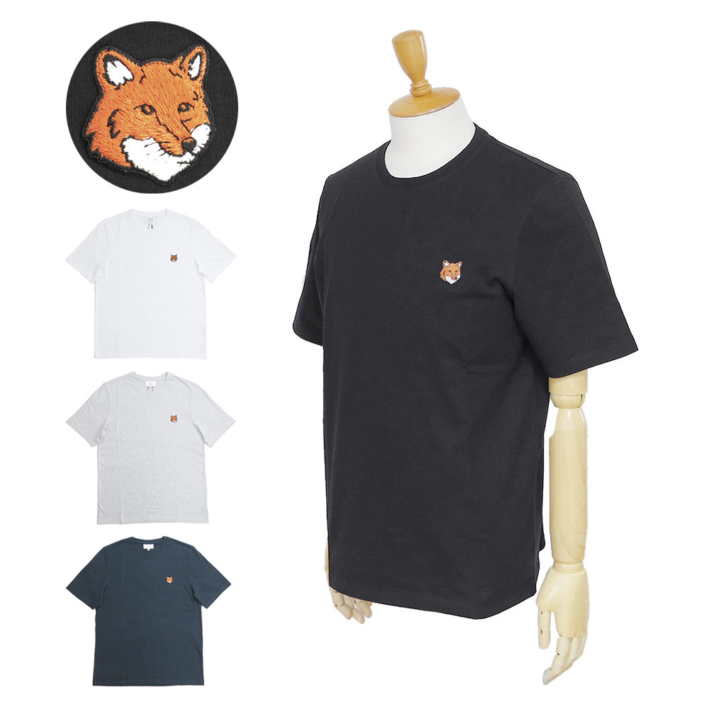 Rakuten - メゾンキツネ MAISON KITSUNE Tシャツ 半袖 メンズ PM00107KJ7026 トップス フォックスヘッド 刺しゅうパッチ クルーネック コットン 【2026年春夏新作】