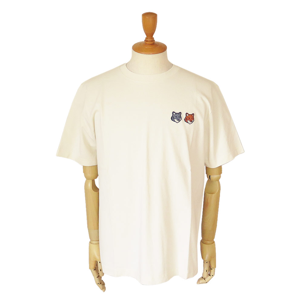 メゾンキツネ Tシャツ 半袖 メンズ ダブル ボールド フォックスヘッド トップス 刺...