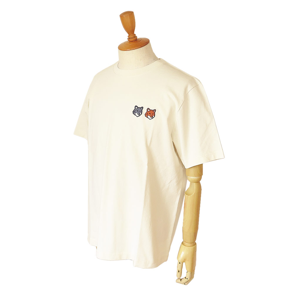 メゾンキツネ Tシャツ 半袖 メンズ ダブル ボールド フォックスヘッド トップス 刺...
