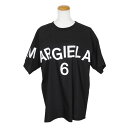 エムエムシックス メゾンマルジェラ Tシャツ S52NC0280 S47294 900 半袖 クルーネック オーバーサイズ ロゴ ブラック 黒 MM6 Maison Margiela SDTM