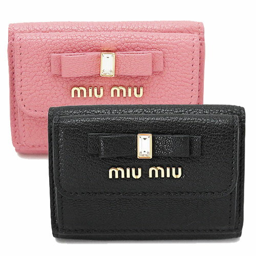 miu miu リボン折り財布 miu miu リボン折り財布 折り財布 小物 レディース 【オープニング大セール】