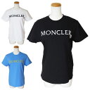 モンクレール Tシャツ 半袖 レディース 8C00009 829HP トップス クルーネック 刺繍 ロゴ MONCLER