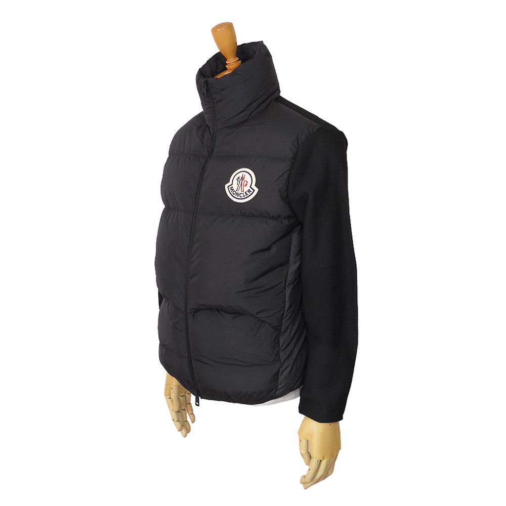 モンクレール ダウン カーディガン メンズ ダウンジャケット アウター ロゴパッチ ブラック 黒 9B00024 M1124 999 MONCLER
