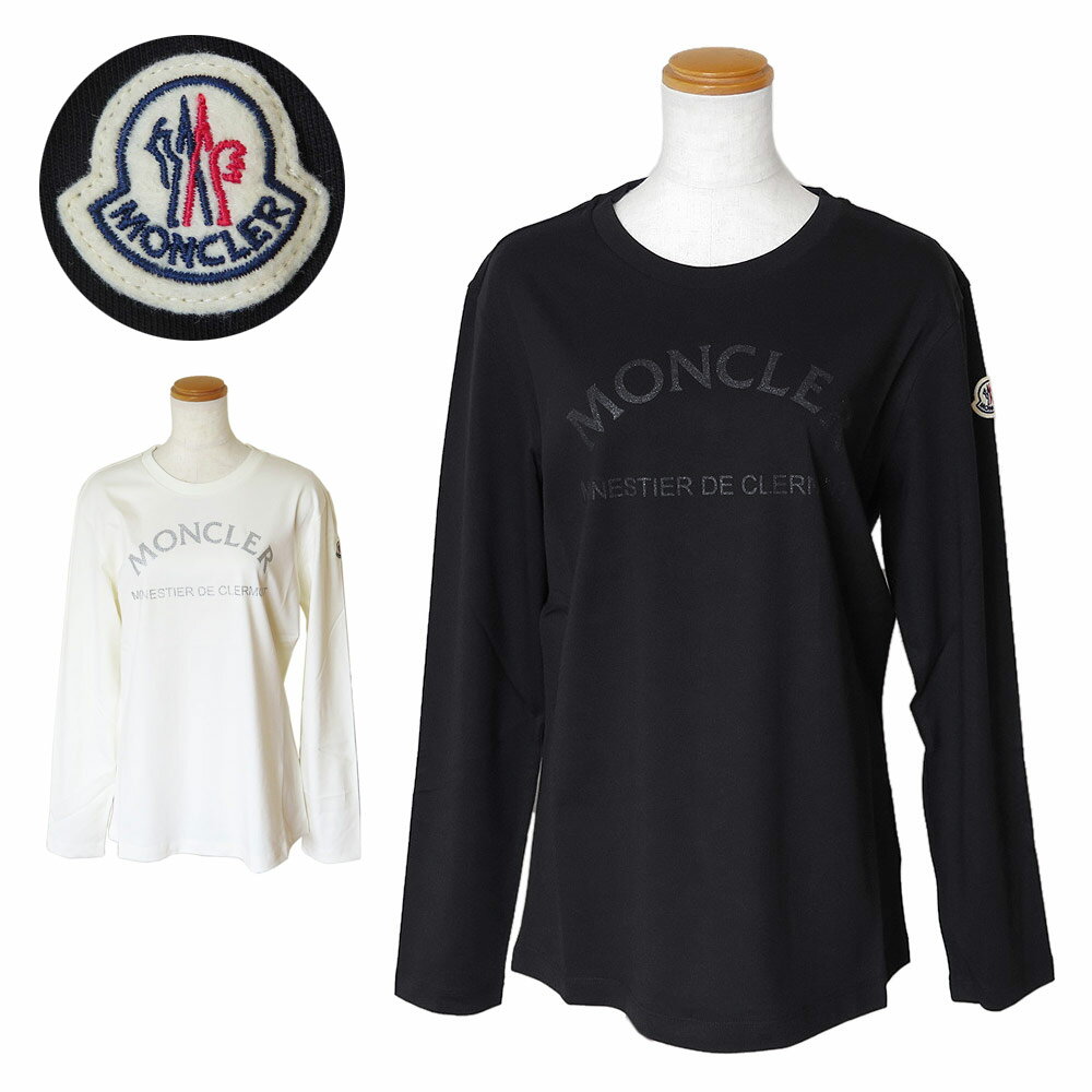 楽天I　LOVE　BRANDモンクレール Tシャツ 長袖 レディース 8D00003 829HP トップス ロングスリーブ クルーネック グリッターロゴ MONCLER