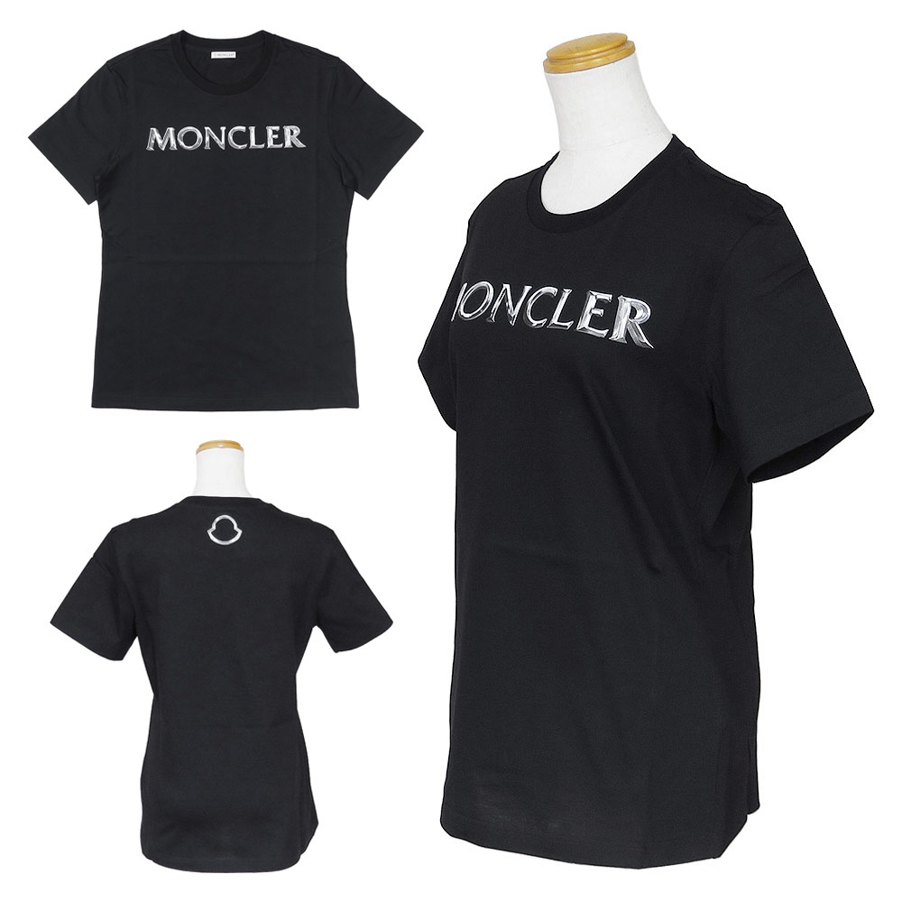 〔美品〕モンクレール　刺繍ロゴ　レディース　L Tシャツ　国内正規品 5S716 美品〕モンクレール 刺繍ロゴ レディース L Tシャツ 国内正規品 5S716