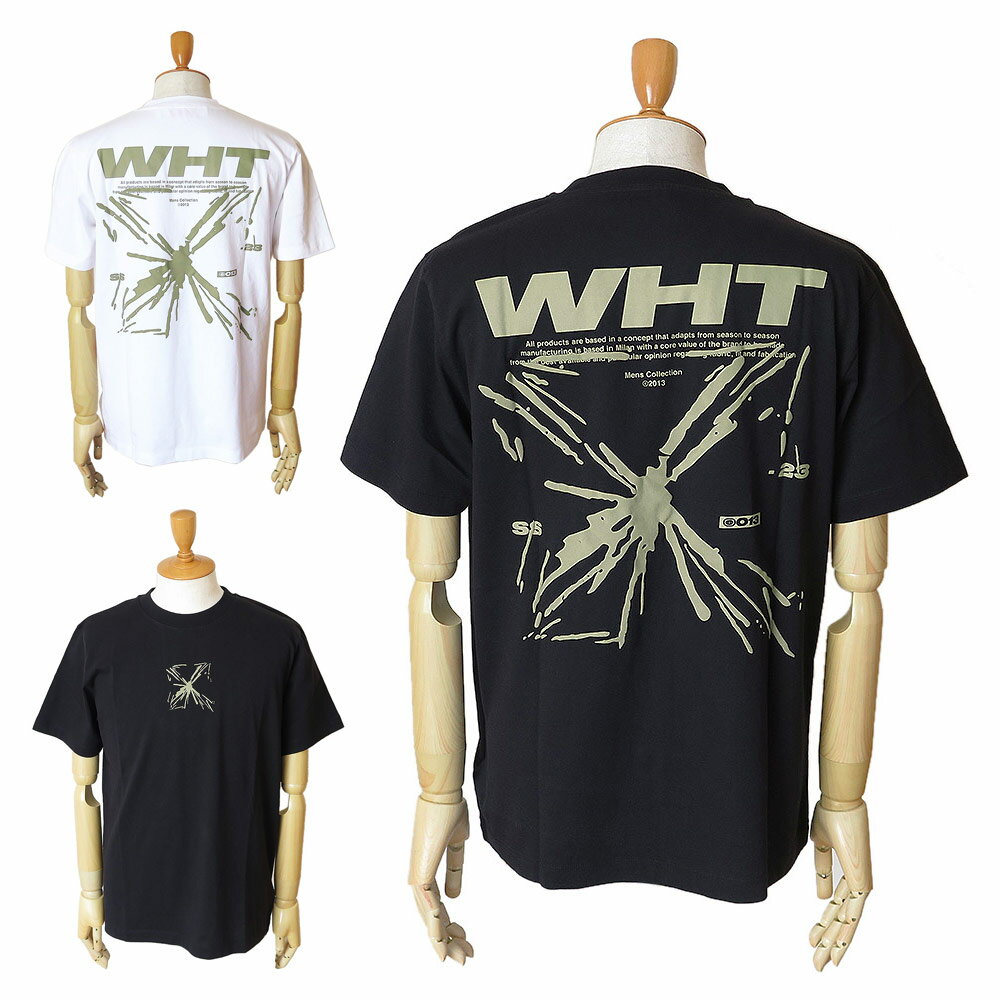 オフホワイト Tシャツ 半袖 メンズ OMAA027S23JER005 トップス スプラッシュ アロー ロゴ Off-White