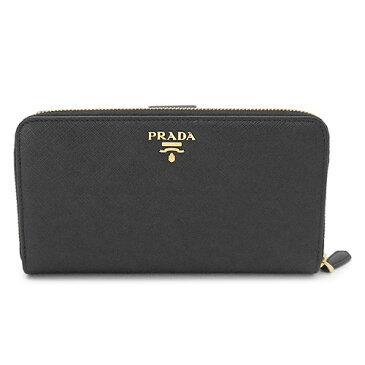 プラダ 長財布 レディース 1ML348 QWA F0002/SAFFIANO METAL NERO PRADA 財布 ラウンドファスナー サフィアーノメタル レザー ブラック 黒