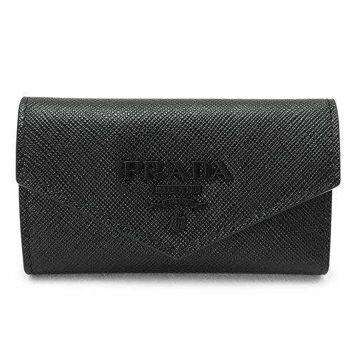 プラダ キーケース レディース 1PG004 2EBW F0ES9 キーリング 4連フック レザー ブラック 黒 PRADA SAFFIANO SHINE NERO N