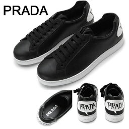 プラダ 靴 メンズ プラダ スニーカー メンズ 4E3299 3KE5 F0967 シューズ 靴 レザー ブラック＋ホワイト PRADA VIT.FUMETTO A