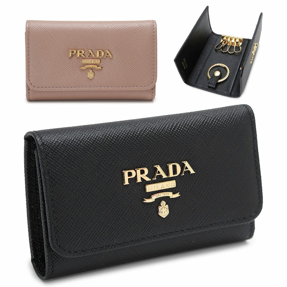 プラダ プラダ キーケース レディース 1PG004 QWA 4連 キーフック キーリング サフィアーノ メタル レザー PRADA SAFFIANO METAL