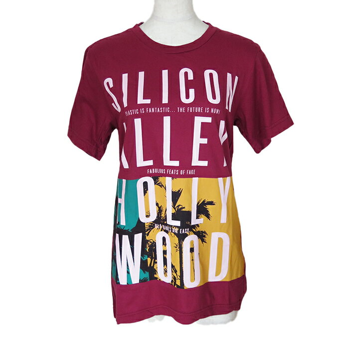 マークジェイコブス Tシャツ 半袖 トップス レッド 259611 MARC BY MARC JACOBS SILICON ALLEY HOLLY WOOD 