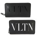 ヴァレンティノ 長財布 3Y2P0570 LVN / VNA ラウンドファスナー VLTNプリント レザー ブラック 黒 VALENTINO