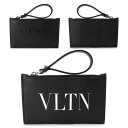 ヴァレンティノ カードケース 3Y2P0540 LVN 0NI / BHY 0NO コインケース 小銭入れ 財布 VLTNプリント レザー ブラック 黒 VALENTINO 【2023年秋冬新作】