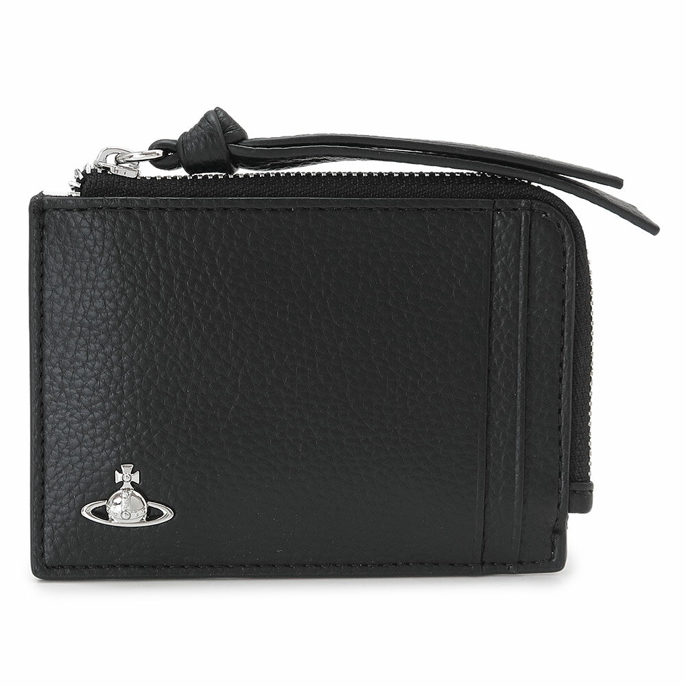 Rakuten - ヴィヴィアンウエストウッド Vivienne Westwood カードケース 5402000YU S000D N403 PU グレイン ファスナー付きカードホルダー コインケース コンパクト財布 ミニ財布 ロゴ ブラック 黒 【2026年春夏新作】