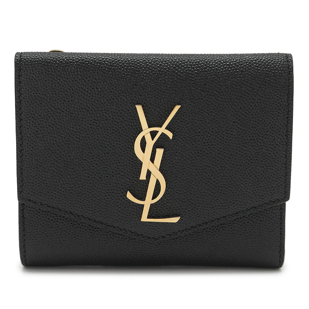 Rakuten - サンローラン 折財布 レディース アップタウン コンパクトウォレット 582296 1GF0J 1000 二つ折り財布 YSLロゴ レザー ブラック 黒 SAINT LAURENT 【2026年春夏新作】