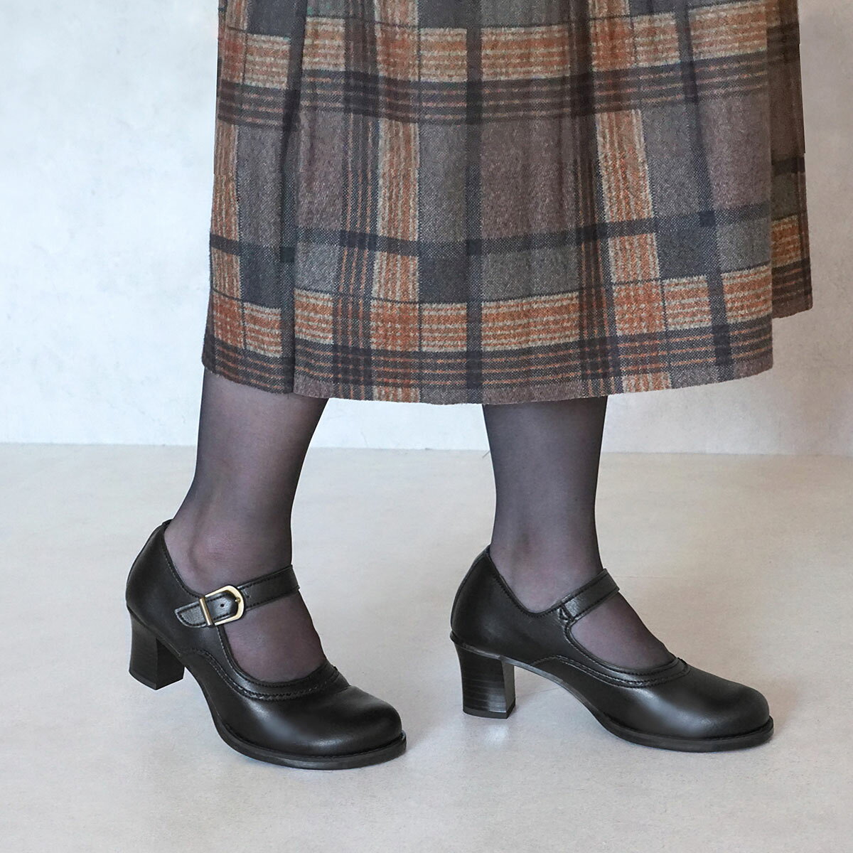 パンプス 痛くない 柔らかい 歩きやすい 走れる ストラップ 6cmヒール 甲高 太ヒー...