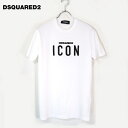 【定価3.7万・新品・S】 DSQUARED2（ディースクエアード）クルーネックコットンロゴTシャツ ホワイト イタリア製 S74GD0305【60％OFF】