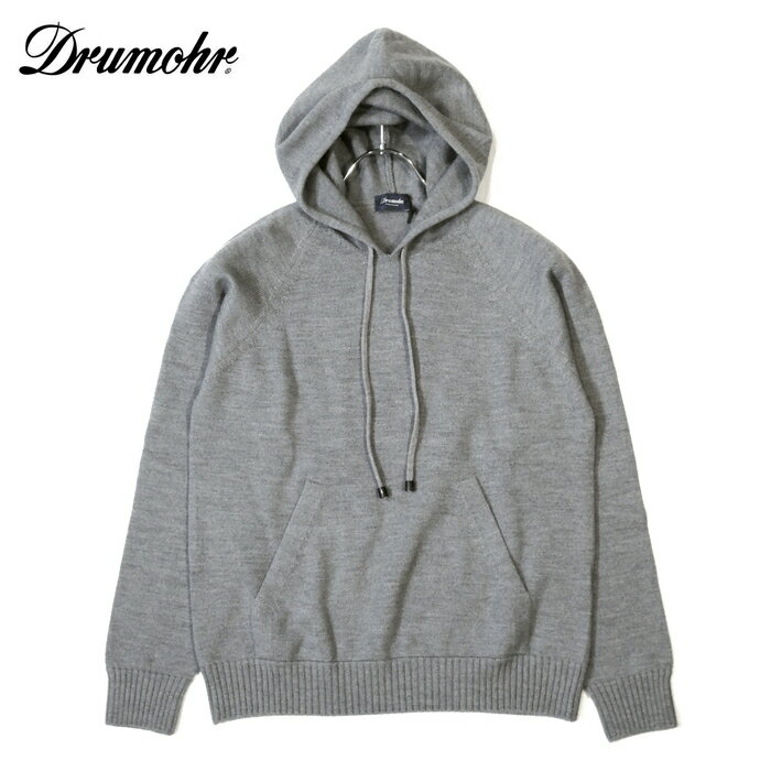 Rakuten - 【40%OFF・新品・46】Drumohr（ドルモア）ファインメリノウール 7GGプルオーバーニットパーカ グレー D7M220-630