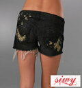 ショートデニム siwy シーウィー Camilla Denim Shorts ゴールドラメ加工 正規品取扱店舗