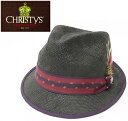 OUTLET アウトレット CHRISTYS 039 CROWN クリスティーズ クラウン Big Dom ストローハットHAT ブラック CCS326 正規品取扱店舗 Hat Attack CHRISTY 039 S HAT ニューヨークハット