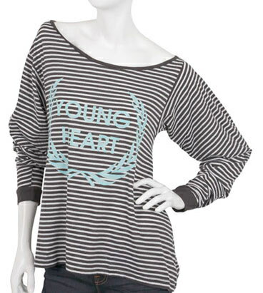 Wildfox ワイルドフォックスYoung Heart Tee Metal Black ロングTシャツ　正規品取扱店舗