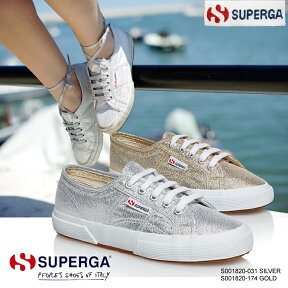 SUPERGA スペルガ 2750 S001820 GOLD SILVER キャンバス スニーカー ラメ シルバー ゴールド スニーカー セレブ愛用 　正規品取扱店舗